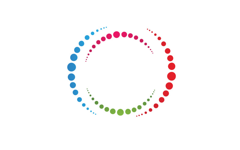 Halftone logo circle dots vector illustration v5 Logo Template