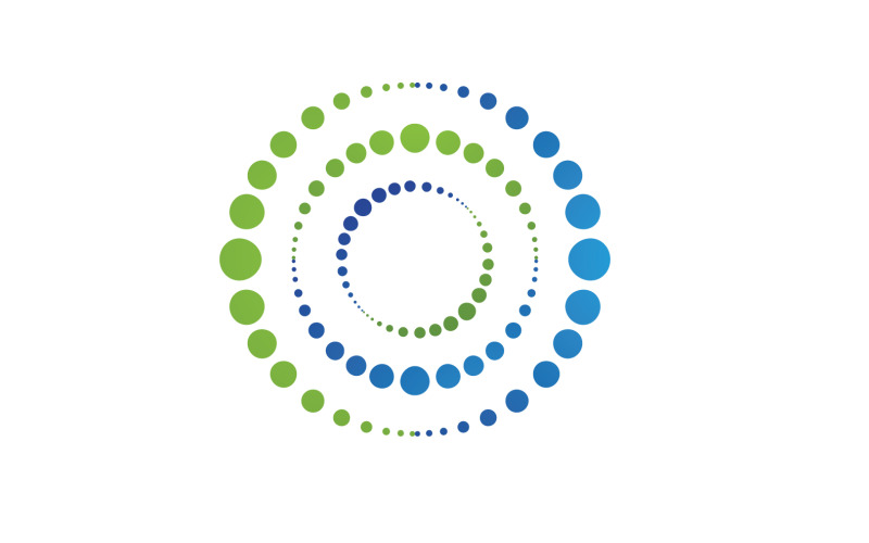 Halftone logo circle dots vector illustration v6 Logo Template