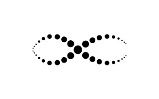 Halftone logo circle dots vector illustration v9