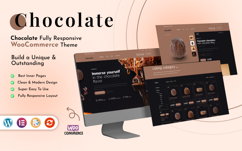 Chocolate - Chocolate & Sweets WordPress Elementor Theme WooCommerce Theme