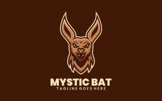 Mystic Bat Mascot Cartoon Logo