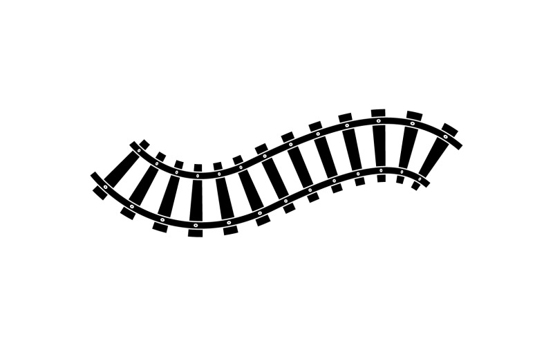 Train tracks vector logo design v14 Logo Template