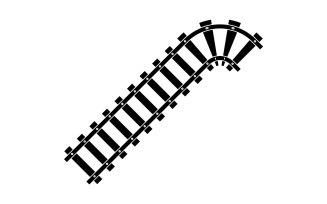 Train tracks vector logo design v16