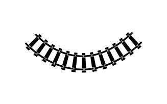 Train tracks vector logo design v17