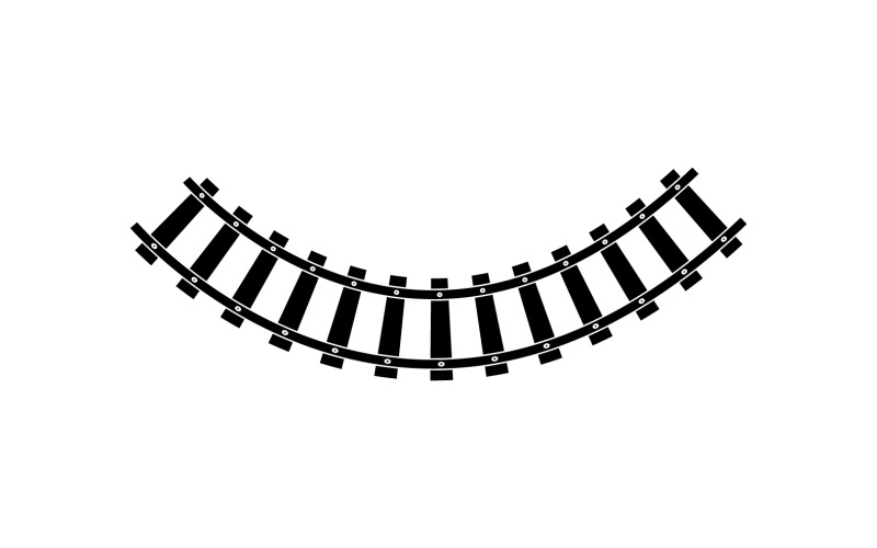 Train tracks vector logo design v17 Logo Template