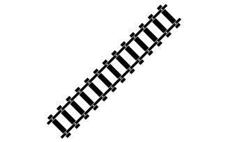 Train tracks vector logo design v4