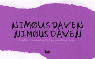 Nimous Daven - Hand Drawn Font