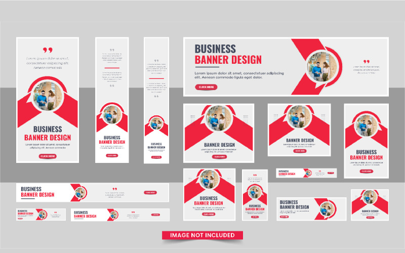 Business Headline web banner or Vertical, horizontal and square web banner Corporate Identity