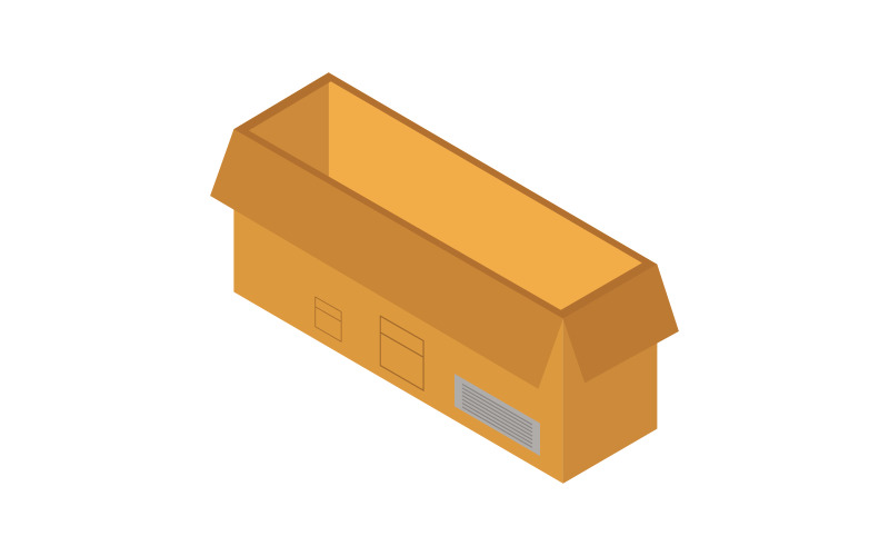 Isometric box on a white background Vector Graphic