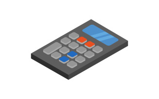 Isometric calculator illustrated on a white background