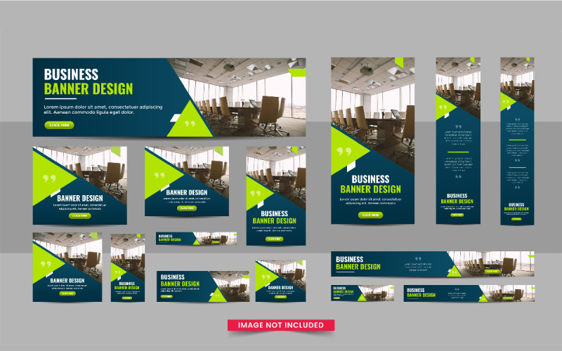 Modern Business Headline web banner or Vertical, horizontal and square web banner template Corporate Identity