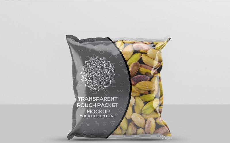 Pouch - Transparent Pouch Packet Mockup Product Mockup