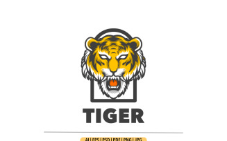 Tiger mascot illustration logo template