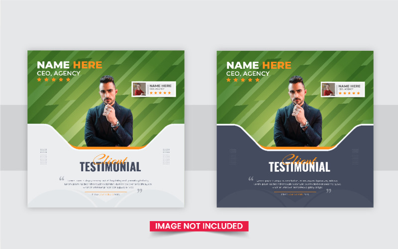 Customer feedback social media post template Layout Corporate Identity
