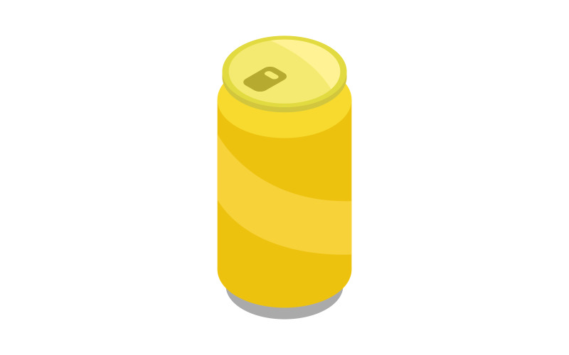 Isometric can on a white background Vector Graphic
