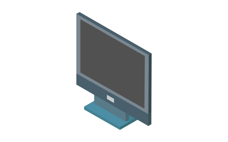 Isometric computer in vector on a white background Vector Graphic