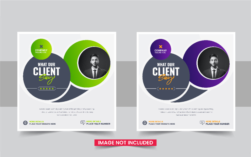Creative customer feedback social media post design Layout Corporate Identity