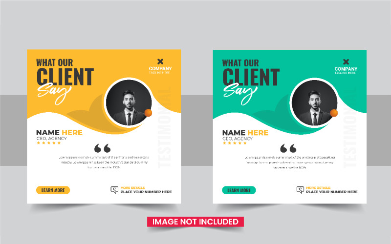 Creative customer feedback social media post design Corporate Identity
