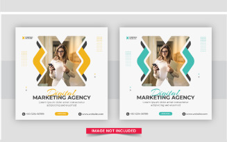 Creative digital marketing post design template layout