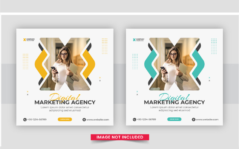 Creative digital marketing post design template layout Corporate Identity