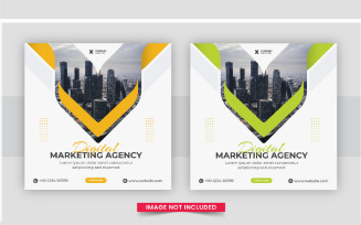 Creative digital marketing post template design layout