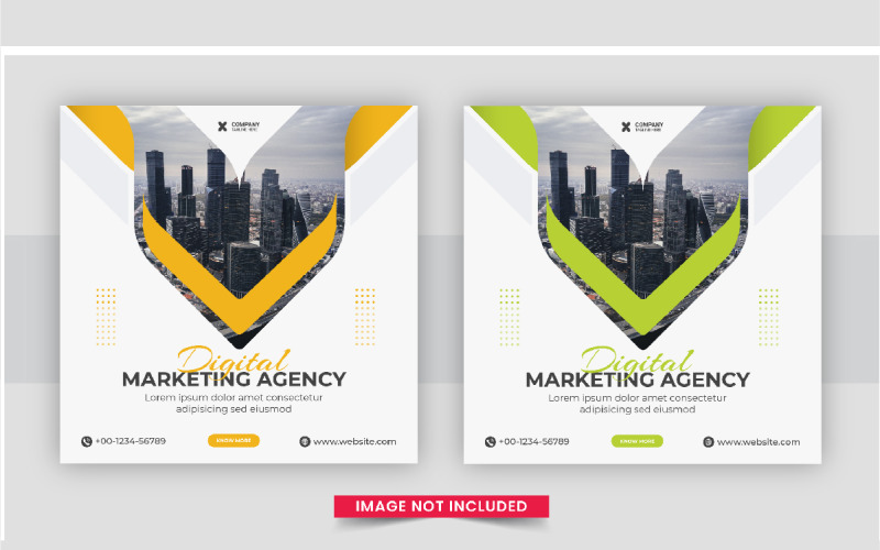 Creative digital marketing post template design layout Corporate Identity