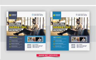Creative digital marketing post template design set
