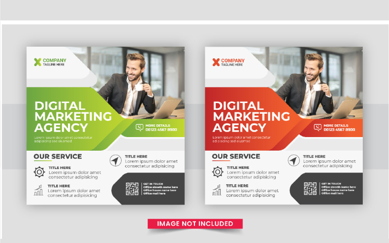 Creative digital marketing post template design Corporate Identity