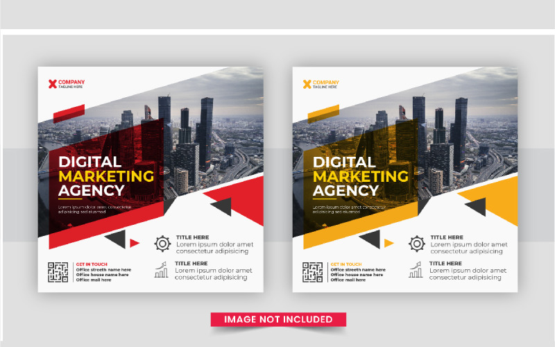 Creative digital marketing post template layout Corporate Identity