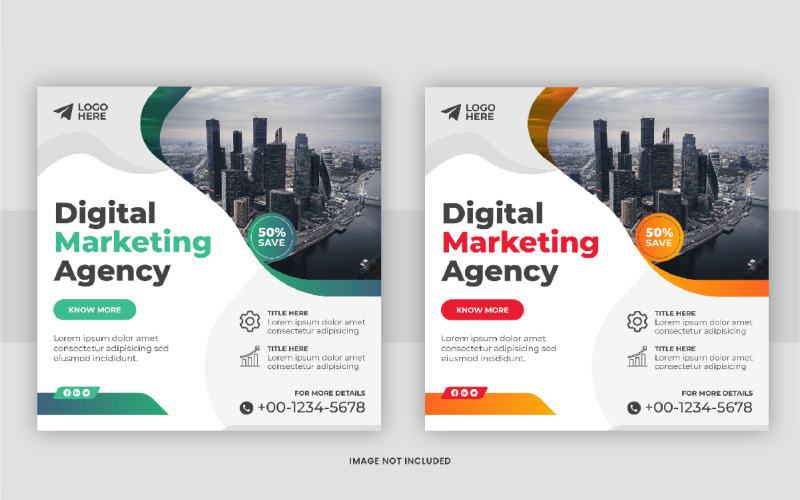 Digital marketing post design layout Corporate Identity