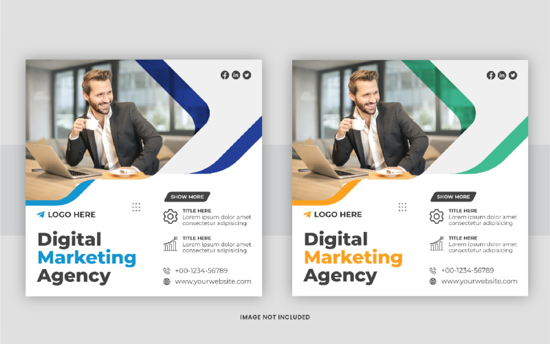 Digital marketing post design template Corporate Identity