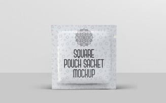 Sachet - Square Pouch Sachet Mockup