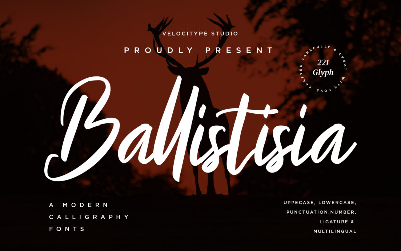 Ballistisia - Modern calligraphy fonts Font