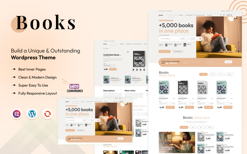 Books - Book Shop Elementor WordPress Theme WooCommerce Theme