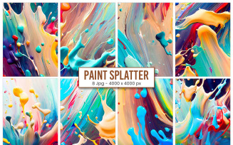 Colorful ink splashes texture background, Abstract Splatter background