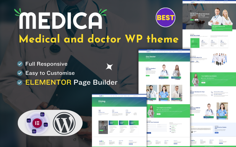 Medica Medical Doctor Wordpress Responsive Theme WordPress Theme