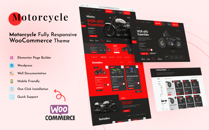 Motorcycle - Bicycle & Motorcycle WordPress Theme WooCommerce Theme