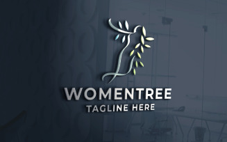 Women Tree Pro Logo Template