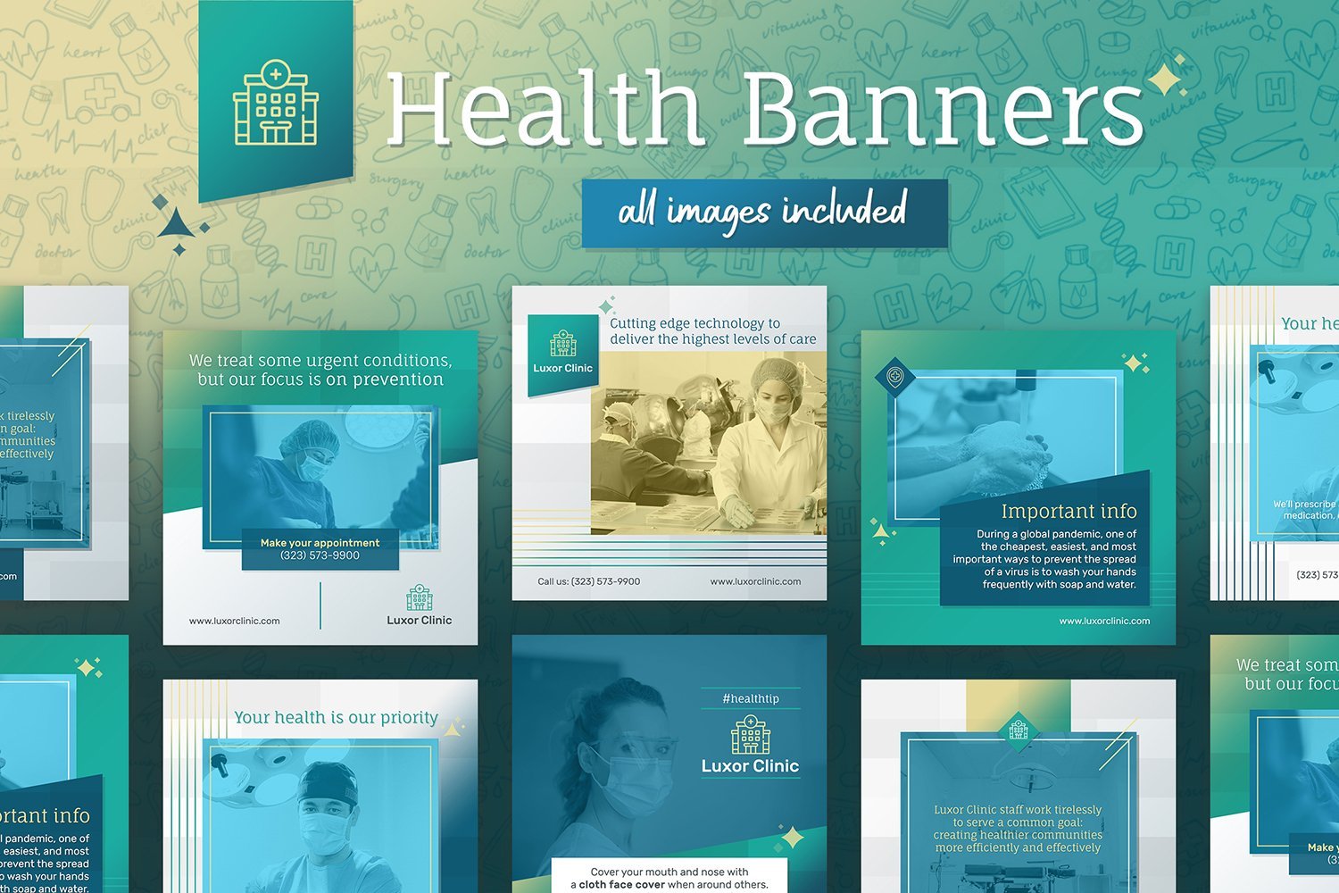 Kit Graphique #337923 Health Clinic Divers Modles Web - Logo template Preview