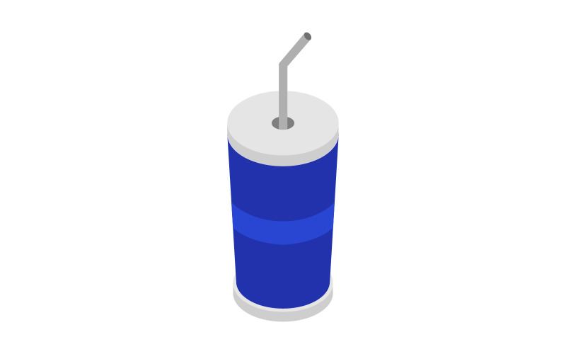 Colored isometric drink in vector on a white background Vector Graphic