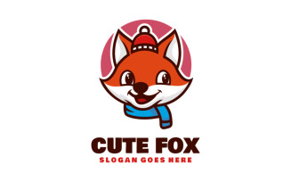 Cute Fox Mascot Cartoon Logo