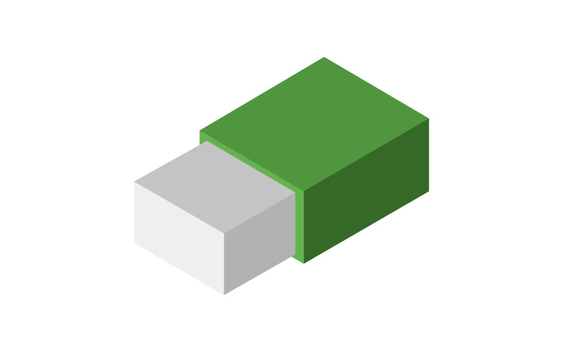 Isometric eraser on a white background Vector Graphic