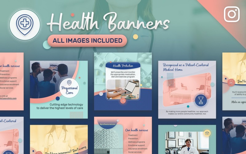 Medical Banner Templates - Instagram and Facebook Social Media