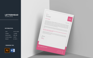 Printable Corporate Letterhead Design Template