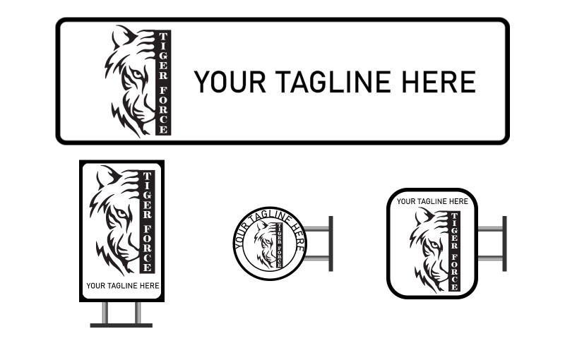 The tiger logo, an emblem of strength Logo Template