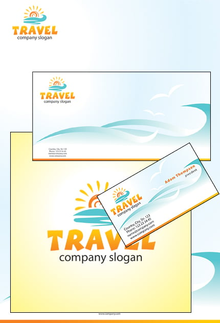 Travel Agency Corporate Identity Template Vector Corporate Identity preview