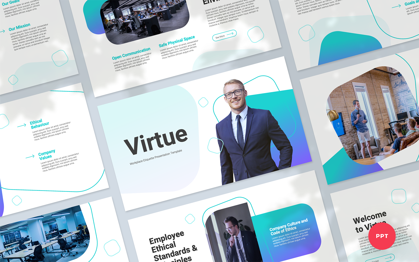 Template #338006 Workplace Etiquette Webdesign Template - Logo template Preview
