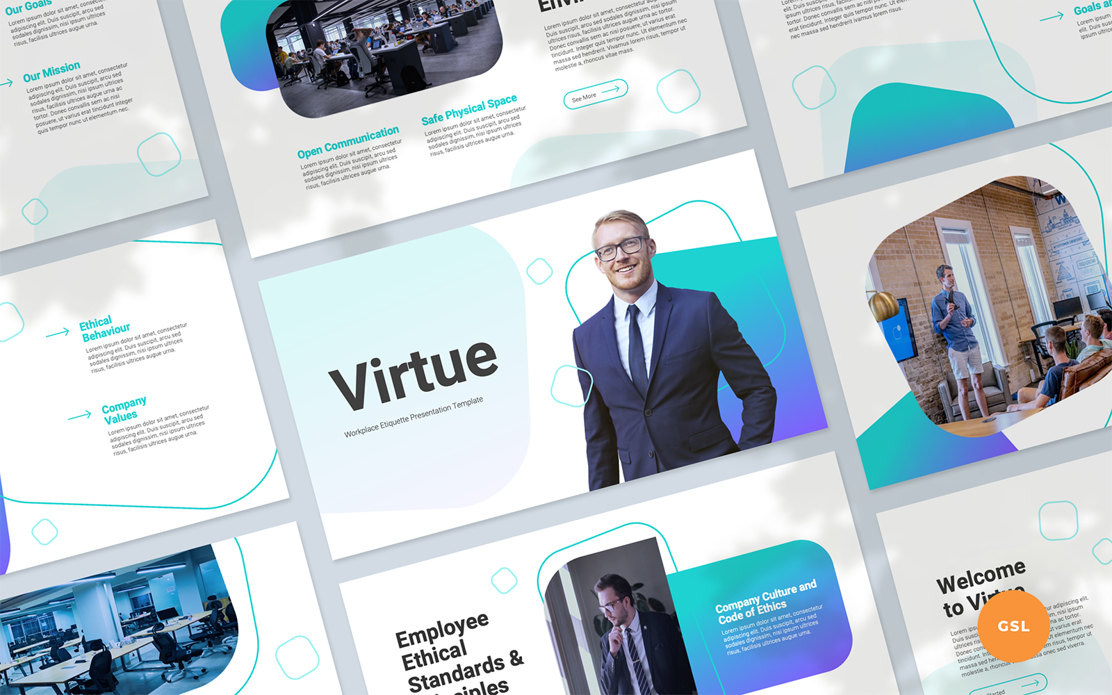 Template #338016 Workplace Etiquette Webdesign Template - Logo template Preview