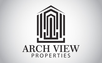 Arch View Real Estate Logo Template
