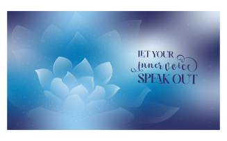 Blue Inspirational Background 14400x8100px With Message About Expressing Your Thought